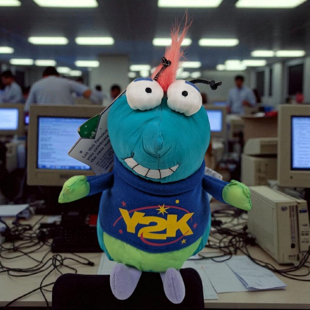 HALLMARK Crash The Y2K BUG Plush‎ Vintage 2000 Figure New w/Tag *NO SOUND